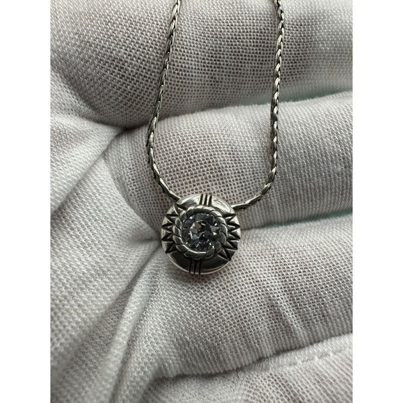 Brighton Fortino Petite Pendant Reversible Topaz / Crystal‎ Necklace - Picture 5 of 8